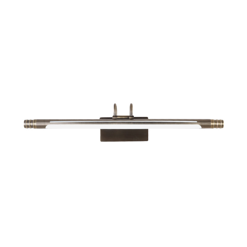 Metal Bronze Vanity Light Tube LED Traditional Wall Mounted Lamp in White/Warm Light, 21"/26" W Clearhalo 'Vanity Lights' 'Wall Lights' Lighting' 219202