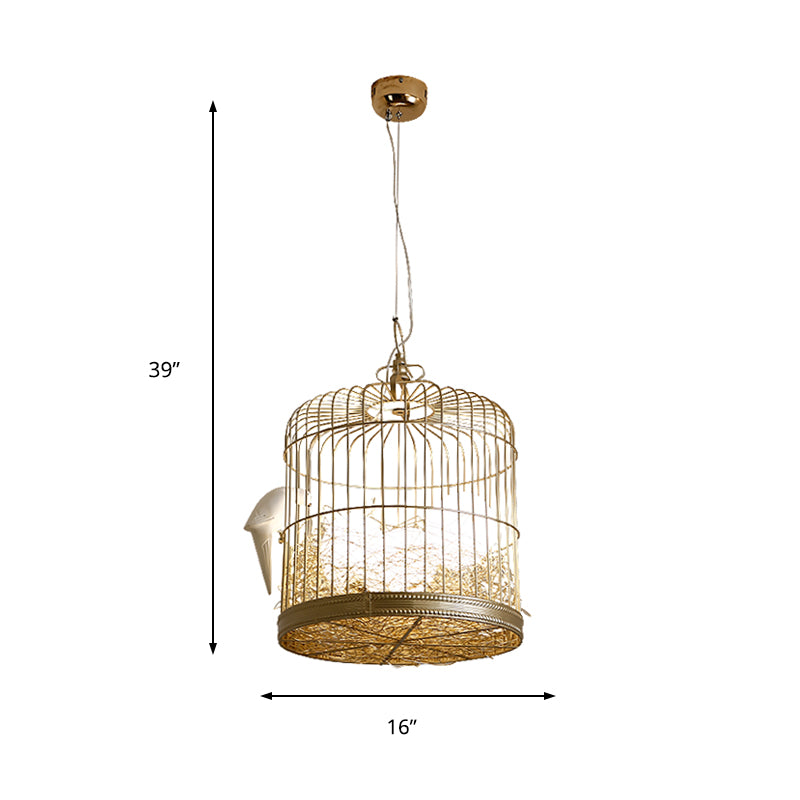 Matte White Glass Egg Shaped Chandelier Rustic 3 Lights Hanging Light Fixture with Bird and Birdcage Clearhalo 'Ceiling Lights' 'Chandeliers' 'Modern Chandeliers' 'Modern' Lighting' 219487