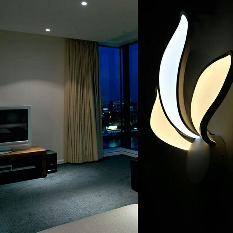 Bedroom LED Petal Wall Sconce Simple Acrylic 3 Lights Wall Lighting Ideas in Neutral/White/Warm Light Clearhalo 'Modern wall lights' 'Modern' 'Wall Lamps & Sconces' 'Wall Lights' Lighting' 219688