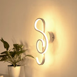 Rhythm Shaped Bedroom Wall Sconce Modern Stype Black/White Acrylic LED Wall Mounted Lamp, Neutral/Warm/White Light Clearhalo 'Modern wall lights' 'Modern' 'Wall Lamps & Sconces' 'Wall Lights' Lighting' 219717