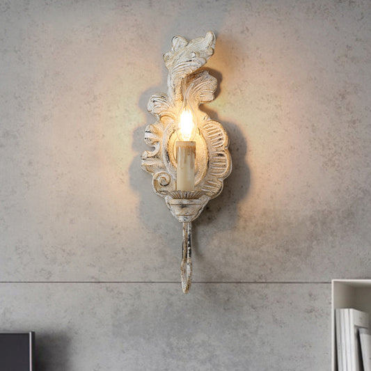 Vintage Candelabra Wall Light Fixture Metallic Wall Mounted Lighting for Corridor Clearhalo 'Wall Lamps & Sconces' 'Wall Lights' Lighting' 2197925