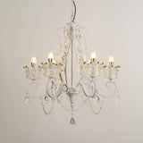 Traditional Crown Chandelier Lighting Crystal Pendant Light with Metallic Candlestick Clearhalo 'Ceiling Lights' 'Chandeliers' Lighting' options 2198067