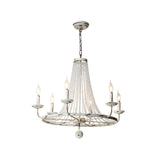 Antique Candelabra Chandelier Lighting Metal Pendant Light with Crystal Bead Decor Clearhalo 'Ceiling Lights' 'Chandeliers' Lighting' options 2198112