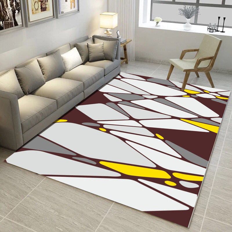 Multi Color Simple Style Rug Polypropylene Geometric Print Rug Washable Non-Slip Backing Pet Friendly Rug for Living Room Clearhalo 'Area Rug' 'Modern' 'Rugs' Rug' 2198958