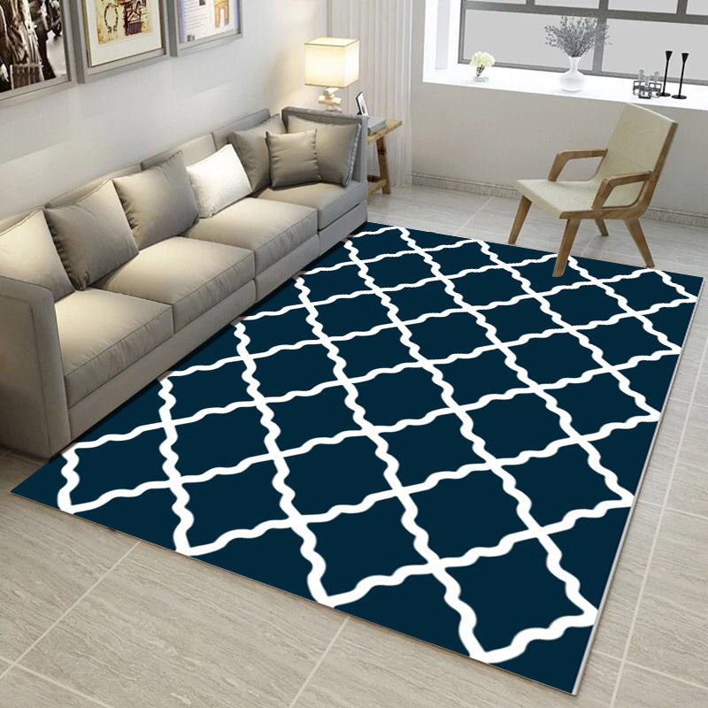 Multi Color Simple Style Rug Polypropylene Geometric Print Rug Washable Non-Slip Backing Pet Friendly Rug for Living Room Clearhalo 'Area Rug' 'Modern' 'Rugs' Rug' 2198965