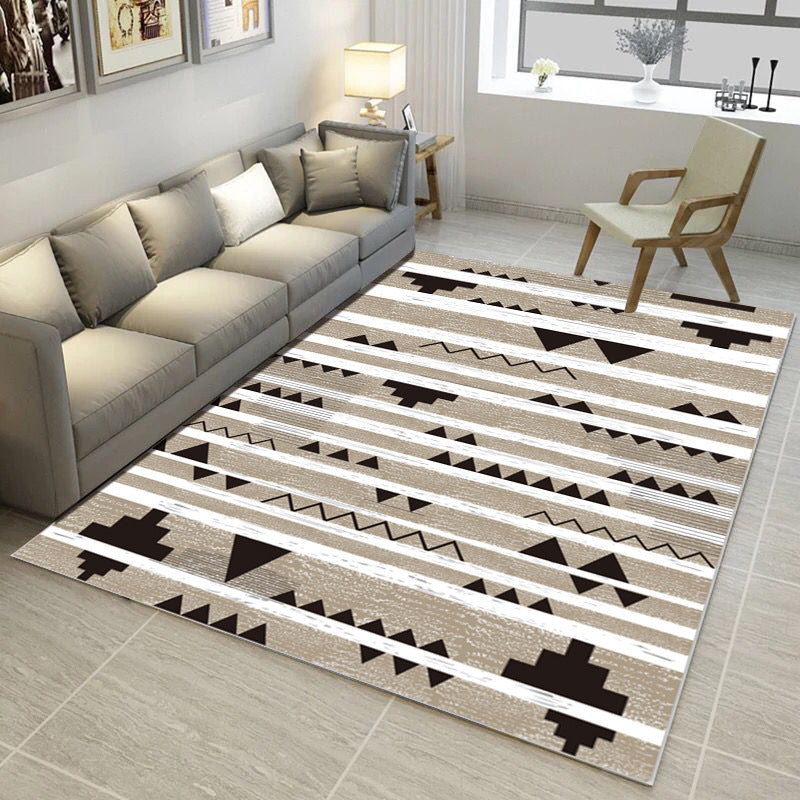 Multi Color Simple Style Rug Polypropylene Geometric Print Rug Washable Non-Slip Backing Pet Friendly Rug for Living Room Clearhalo 'Area Rug' 'Modern' 'Rugs' Rug' 2198971