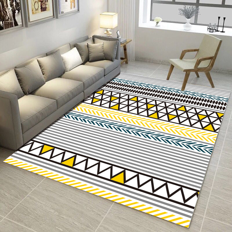 Multi Color Simple Style Rug Polypropylene Geometric Print Rug Washable Non-Slip Backing Pet Friendly Rug for Living Room Clearhalo 'Area Rug' 'Modern' 'Rugs' Rug' 2198978