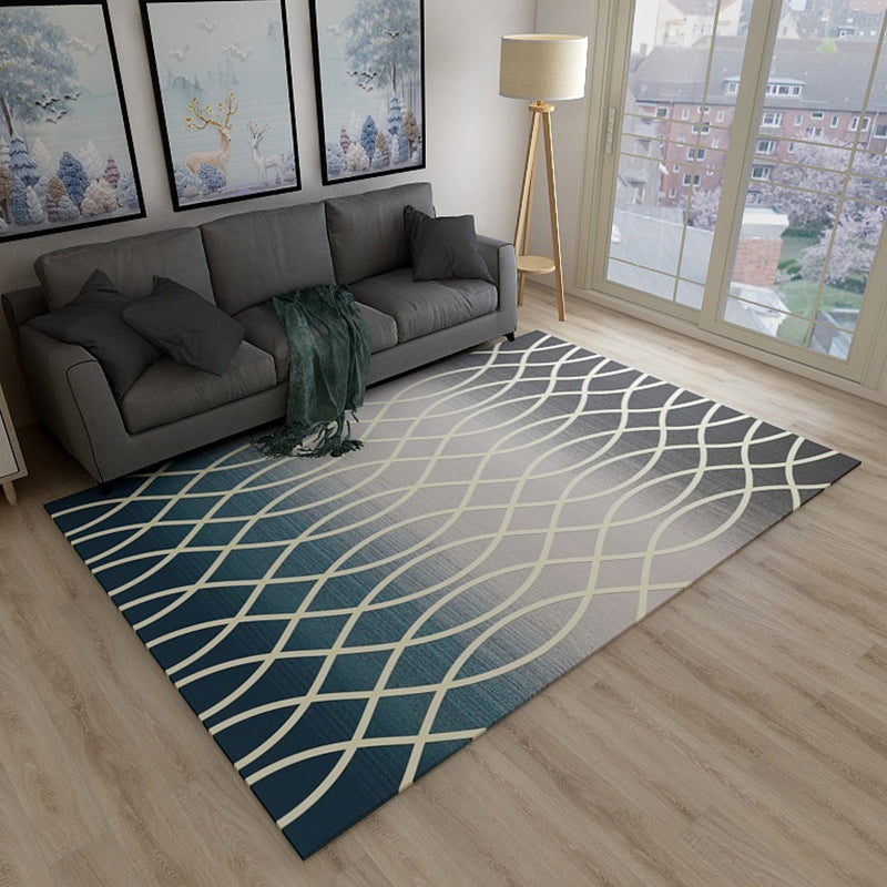 Simplicity Living Room Rug Multi-Color Geometrical Area Carpet Polyester Pet Friendly Anti-Slip Machine Washable Rug Clearhalo 'Area Rug' 'Modern' 'Rugs' Rug' 2198985