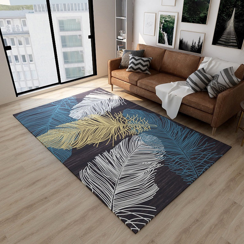 Simplicity Living Room Rug Multi-Color Geometrical Area Carpet Polyester Pet Friendly Anti-Slip Machine Washable Rug Clearhalo 'Area Rug' 'Modern' 'Rugs' Rug' 2198988