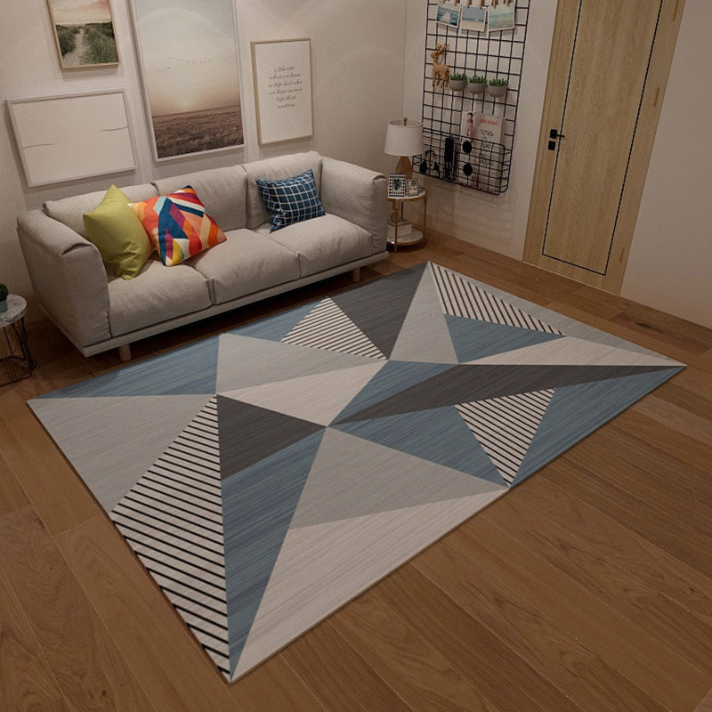 Simplicity Living Room Rug Multi-Color Geometrical Area Carpet Polyester Pet Friendly Anti-Slip Machine Washable Rug Clearhalo 'Area Rug' 'Modern' 'Rugs' Rug' 2198991