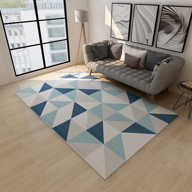 Simplicity Living Room Rug Multi-Color Geometrical Area Carpet Polyester Pet Friendly Anti-Slip Machine Washable Rug Clearhalo 'Area Rug' 'Modern' 'Rugs' Rug' 2198993