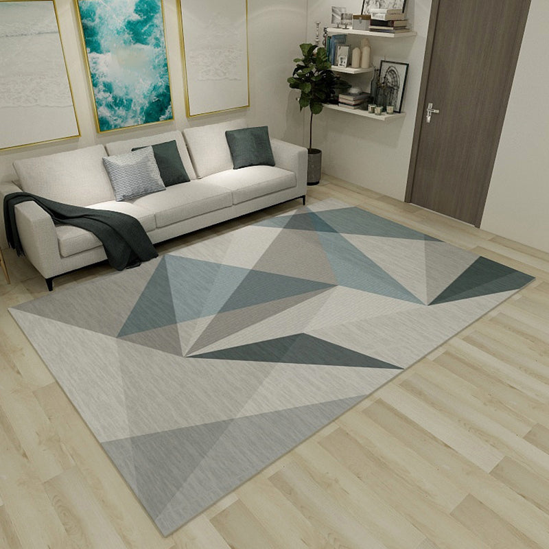 Simplicity Living Room Rug Multi-Color Geometrical Area Carpet Polyester Pet Friendly Anti-Slip Machine Washable Rug Clearhalo 'Area Rug' 'Modern' 'Rugs' Rug' 2199007