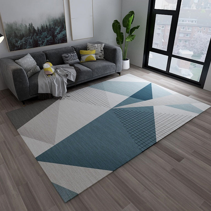 Simplicity Living Room Rug Multi-Color Geometrical Area Carpet Polyester Pet Friendly Anti-Slip Machine Washable Rug Clearhalo 'Area Rug' 'Modern' 'Rugs' Rug' 2199009