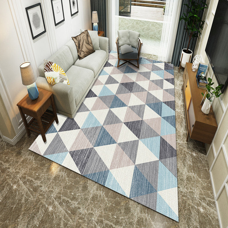 Modernist Geometric Block Rug Multicolor Synthetics Rug Stain Resistant Washable Non-Slip Rug for Family Room Clearhalo 'Area Rug' 'Modern' 'Rugs' Rug' 2199014