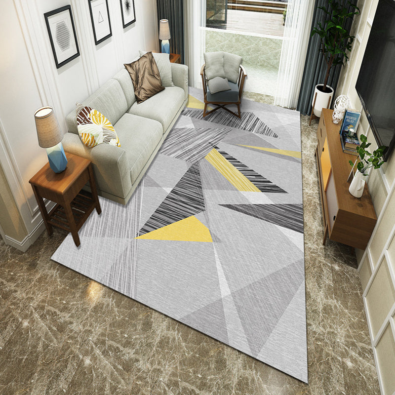 Modernist Geometric Block Rug Multicolor Synthetics Rug Stain Resistant Washable Non-Slip Rug for Family Room Clearhalo 'Area Rug' 'Modern' 'Rugs' Rug' 2199020