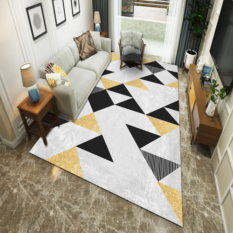 Modernist Geometric Block Rug Multicolor Synthetics Rug Stain Resistant Washable Non-Slip Rug for Family Room Clearhalo 'Area Rug' 'Modern' 'Rugs' Rug' 2199037