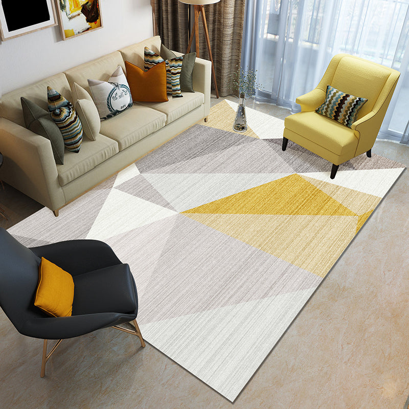 Funky Color Blocking Geometric Rug Multi Colored Nordic Rug Polypropylene Non-Slip Backing Pet Friendly Washable Rug for Room Clearhalo 'Area Rug' 'Modern' 'Rugs' Rug' 2199057