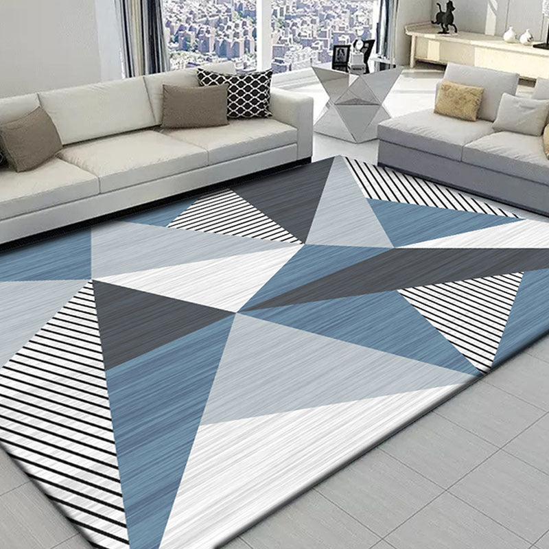 Funky Color Blocking Geometric Rug Multi Colored Nordic Rug Polypropylene Non-Slip Backing Pet Friendly Washable Rug for Room Clearhalo 'Area Rug' 'Modern' 'Rugs' Rug' 2199062