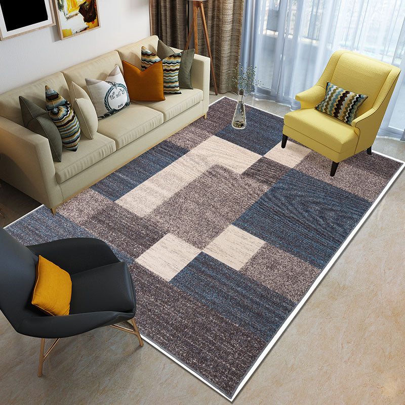 Funky Color Blocking Geometric Rug Multi Colored Nordic Rug Polypropylene Non-Slip Backing Pet Friendly Washable Rug for Room Clearhalo 'Area Rug' 'Modern' 'Rugs' Rug' 2199065