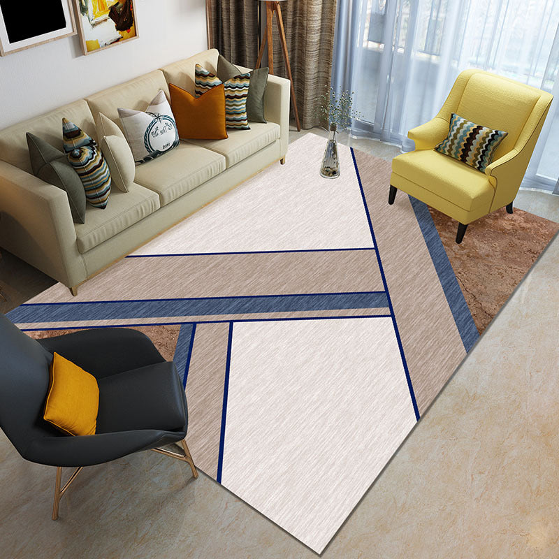 Funky Color Blocking Geometric Rug Multi Colored Nordic Rug Polypropylene Non-Slip Backing Pet Friendly Washable Rug for Room Clearhalo 'Area Rug' 'Modern' 'Rugs' Rug' 2199069