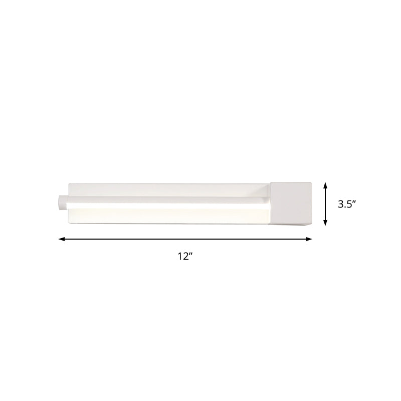 Adjustable Acrylic Shaded Linear Wall Sconce Simplicity LED Black/White Wall Mounted Light Fixture, Warm/White Light Clearhalo 'Modern wall lights' 'Modern' 'Wall Lamps & Sconces' 'Wall Lights' Lighting' 219910