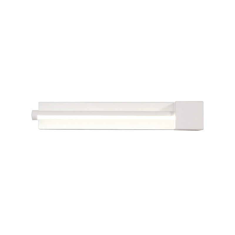 Adjustable Acrylic Shaded Linear Wall Sconce Simplicity LED Black/White Wall Mounted Light Fixture, Warm/White Light Clearhalo 'Modern wall lights' 'Modern' 'Wall Lamps & Sconces' 'Wall Lights' Lighting' 219911