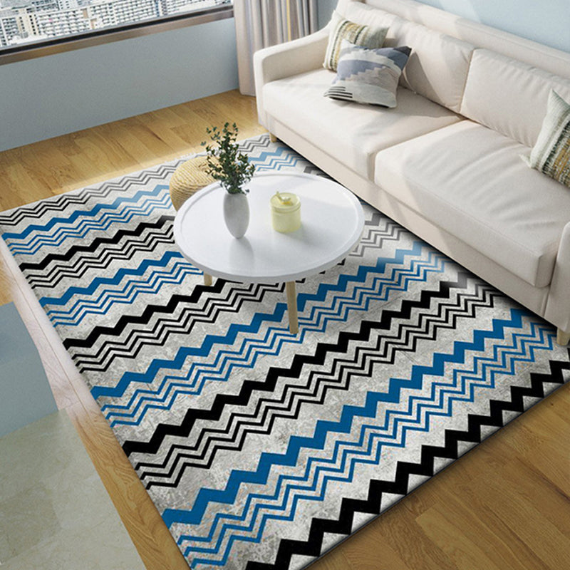 Minimalistic Geometric Rug Multi Colored Synthetics Carpet Stain Resistant Pet Friendly Anti-Slip Backing Rug for Living Room Clearhalo 'Area Rug' 'Modern' 'Rugs' Rug' 2199142