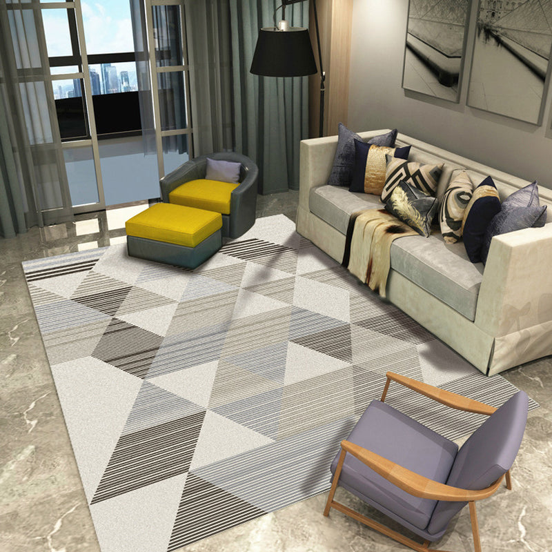 Minimalistic Geometric Rug Multi Colored Synthetics Carpet Stain Resistant Pet Friendly Anti-Slip Backing Rug for Living Room Clearhalo 'Area Rug' 'Modern' 'Rugs' Rug' 2199146