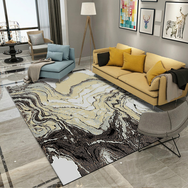 Minimalistic Geometric Rug Multi Colored Synthetics Carpet Stain Resistant Pet Friendly Anti-Slip Backing Rug for Living Room Clearhalo 'Area Rug' 'Modern' 'Rugs' Rug' 2199147