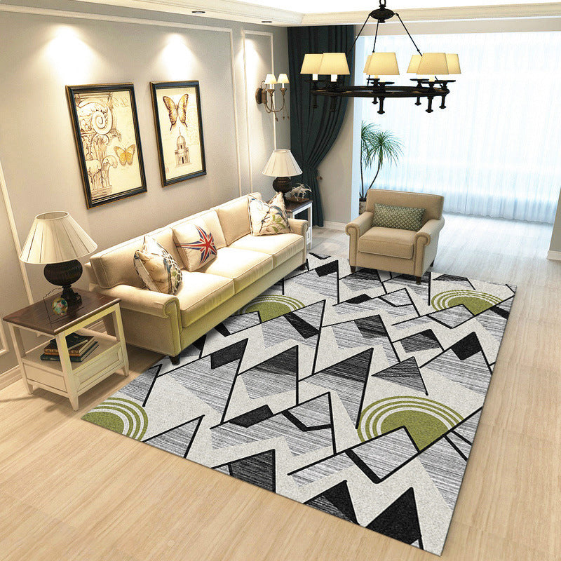 Minimalistic Geometric Rug Multi Colored Synthetics Carpet Stain Resistant Pet Friendly Anti-Slip Backing Rug for Living Room Clearhalo 'Area Rug' 'Modern' 'Rugs' Rug' 2199148