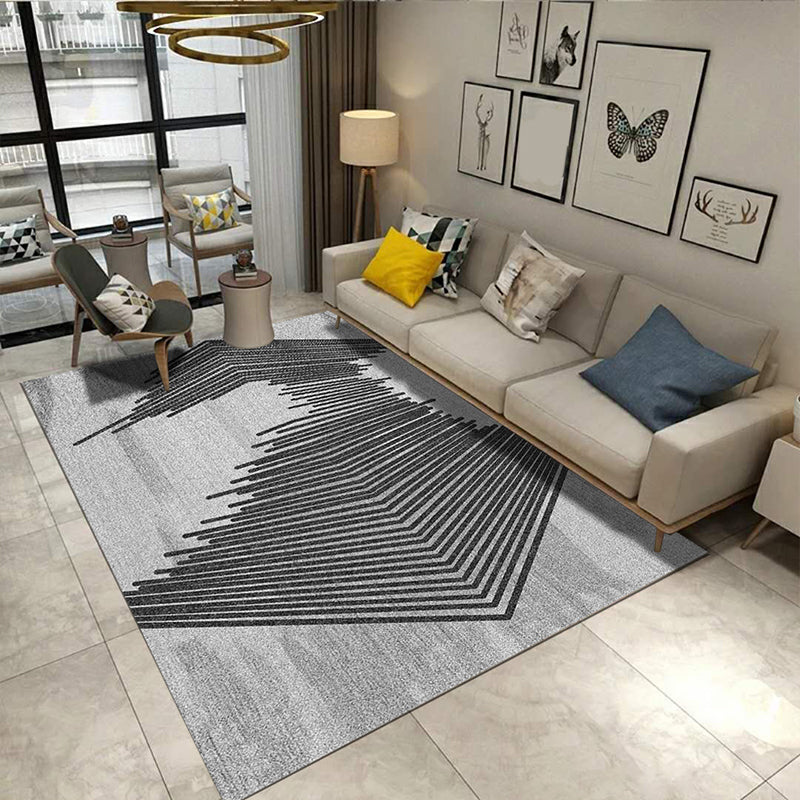 Minimalistic Geometric Rug Multi Colored Synthetics Carpet Stain Resistant Pet Friendly Anti-Slip Backing Rug for Living Room Clearhalo 'Area Rug' 'Modern' 'Rugs' Rug' 2199149