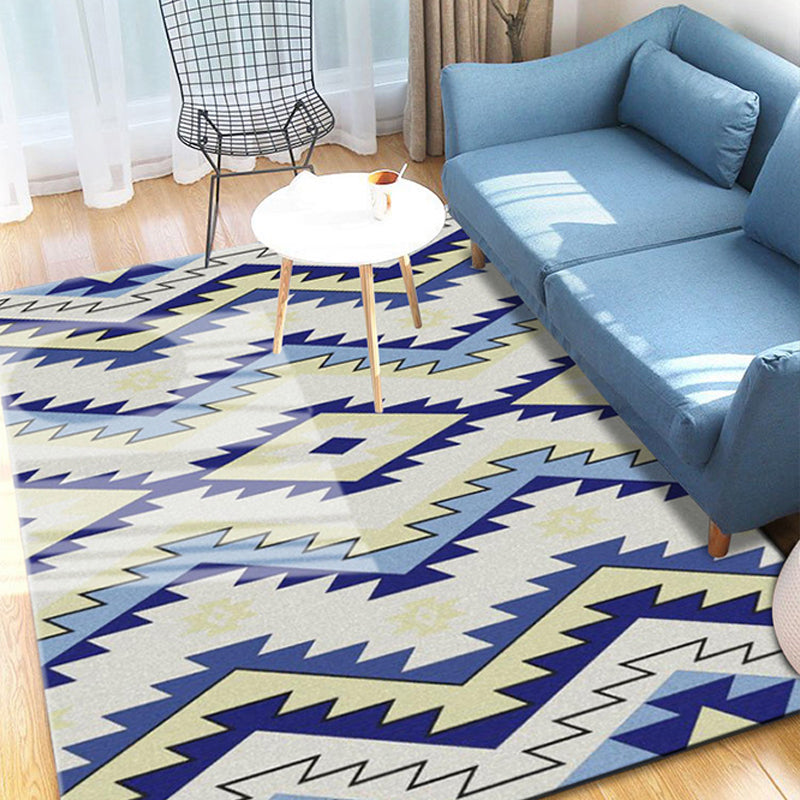 Minimalistic Geometric Rug Multi Colored Synthetics Carpet Stain Resistant Pet Friendly Anti-Slip Backing Rug for Living Room Clearhalo 'Area Rug' 'Modern' 'Rugs' Rug' 2199156