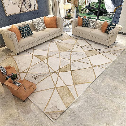 Multi Colored Room Area Rug Modern Colorblock Geometric Carpet Polypropylene Machine Washable Pet Friendly Non-Slip Rug Brown Clearhalo 'Area Rug' 'Modern' 'Rugs' Rug' 2199165