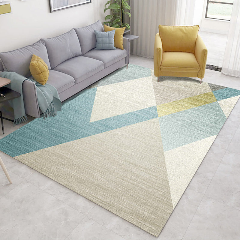 Multi Colored Room Area Rug Modern Colorblock Geometric Carpet Polypropylene Machine Washable Pet Friendly Non-Slip Rug Clearhalo 'Area Rug' 'Modern' 'Rugs' Rug' 2199173