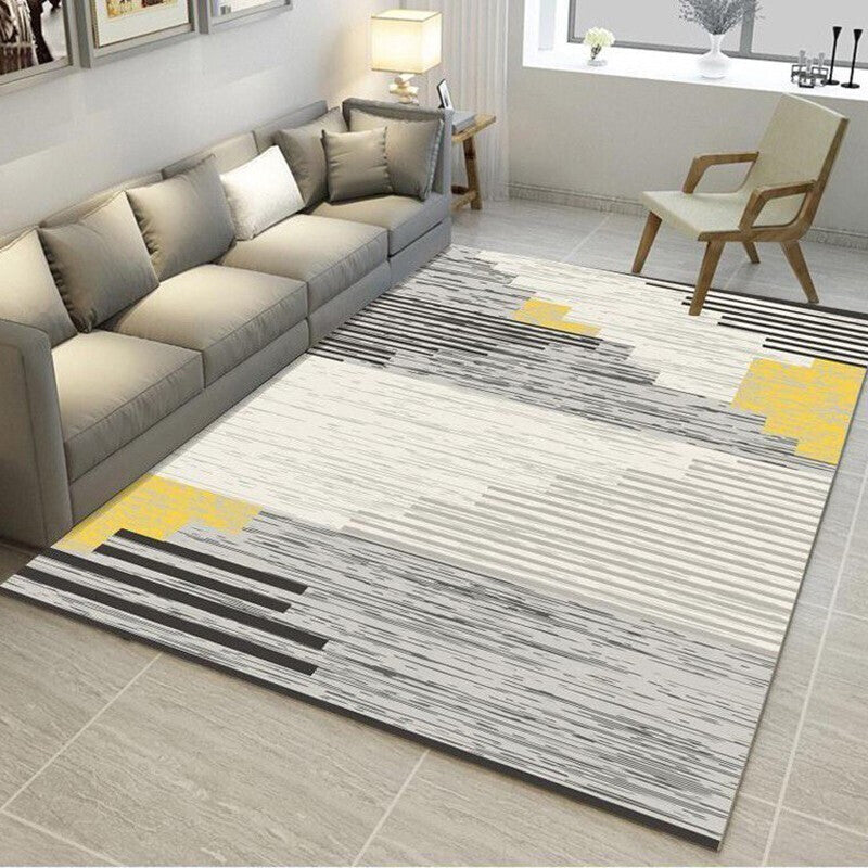 Multi Colored Room Area Rug Modern Colorblock Geometric Carpet Polypropylene Machine Washable Pet Friendly Non-Slip Rug Clearhalo 'Area Rug' 'Modern' 'Rugs' Rug' 2199175