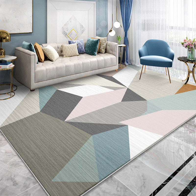 Comfort Multicolor 3D Triangle Rug Polyester Minimalism Rug Stain Resistant Pet Friendly Non-Slip Backing Indoor Rug for Hotel Brown Clearhalo 'Area Rug' 'Modern' 'Rugs' Rug' 2199186