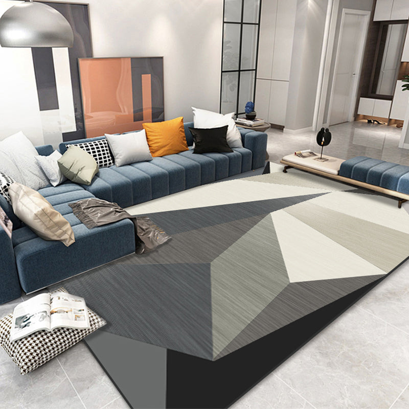 Comfort Multicolor 3D Triangle Rug Polyester Minimalism Rug Stain Resistant Pet Friendly Non-Slip Backing Indoor Rug for Hotel Beige Clearhalo 'Area Rug' 'Modern' 'Rugs' Rug' 2199193