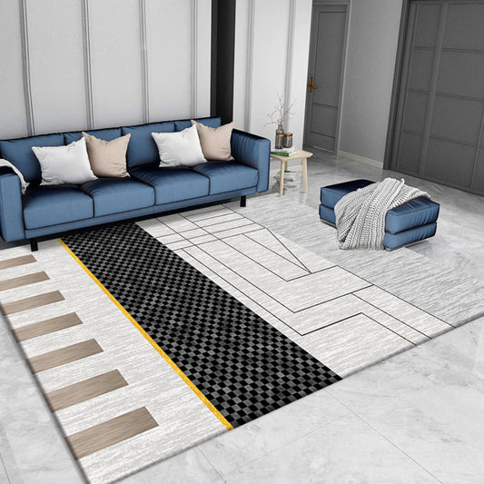 Luxe Geometric Rug Multicolor Minimalist Rug Synthetics Pet Friendly Machine Washable Anti-Slip Backing Rug for Home Decor Clearhalo 'Area Rug' 'Modern' 'Rugs' Rug' 2199247