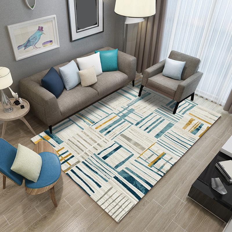 Modern Geometric Patchwork Rug Multi-Colored Polyester Carpet Non-Slip Backing Pet Friendly Machine Washable Rug for Lounge Clearhalo 'Area Rug' 'Modern' 'Rugs' Rug' 2199312