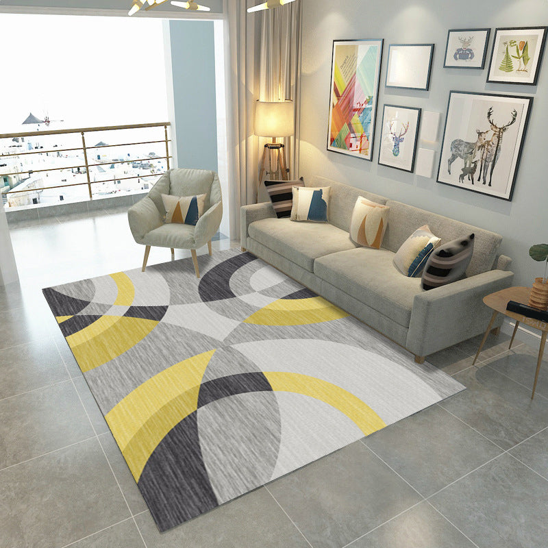 Modern Geometric Patchwork Rug Multi-Colored Polyester Carpet Non-Slip Backing Pet Friendly Machine Washable Rug for Lounge Clearhalo 'Area Rug' 'Modern' 'Rugs' Rug' 2199313