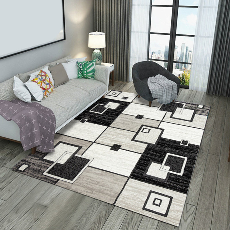 Modern Geometric Patchwork Rug Multi-Colored Polyester Carpet Non-Slip Backing Pet Friendly Machine Washable Rug for Lounge Clearhalo 'Area Rug' 'Modern' 'Rugs' Rug' 2199314