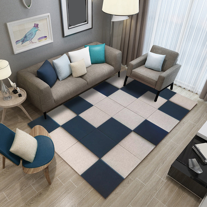 Modern Geometric Patchwork Rug Multi-Colored Polyester Carpet Non-Slip Backing Pet Friendly Machine Washable Rug for Lounge Clearhalo 'Area Rug' 'Modern' 'Rugs' Rug' 2199315