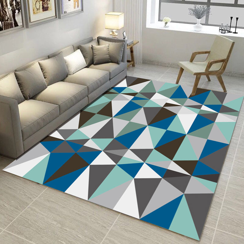 Environmental Modern Area Rug Multi Colored Geometrical Rug Pet Friendly Non-Slip Machine Washable Rug for Home Clearhalo 'Area Rug' 'Modern' 'Rugs' Rug' 2199334