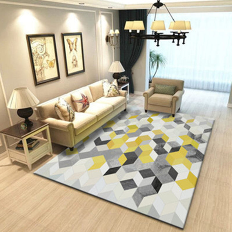 Environmental Modern Area Rug Multi Colored Geometrical Rug Pet Friendly Non-Slip Machine Washable Rug for Home Clearhalo 'Area Rug' 'Modern' 'Rugs' Rug' 2199338