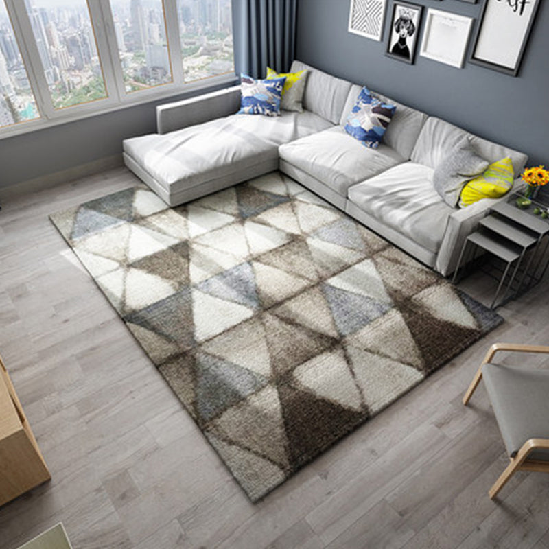 Environmental Modern Area Rug Multi Colored Geometrical Rug Pet Friendly Non-Slip Machine Washable Rug for Home Brown Clearhalo 'Area Rug' 'Modern' 'Rugs' Rug' 2199344