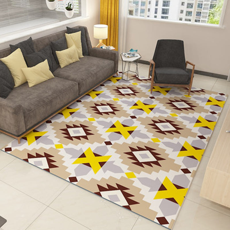 Environmental Modern Area Rug Multi Colored Geometrical Rug Pet Friendly Non-Slip Machine Washable Rug for Home Clearhalo 'Area Rug' 'Modern' 'Rugs' Rug' 2199348