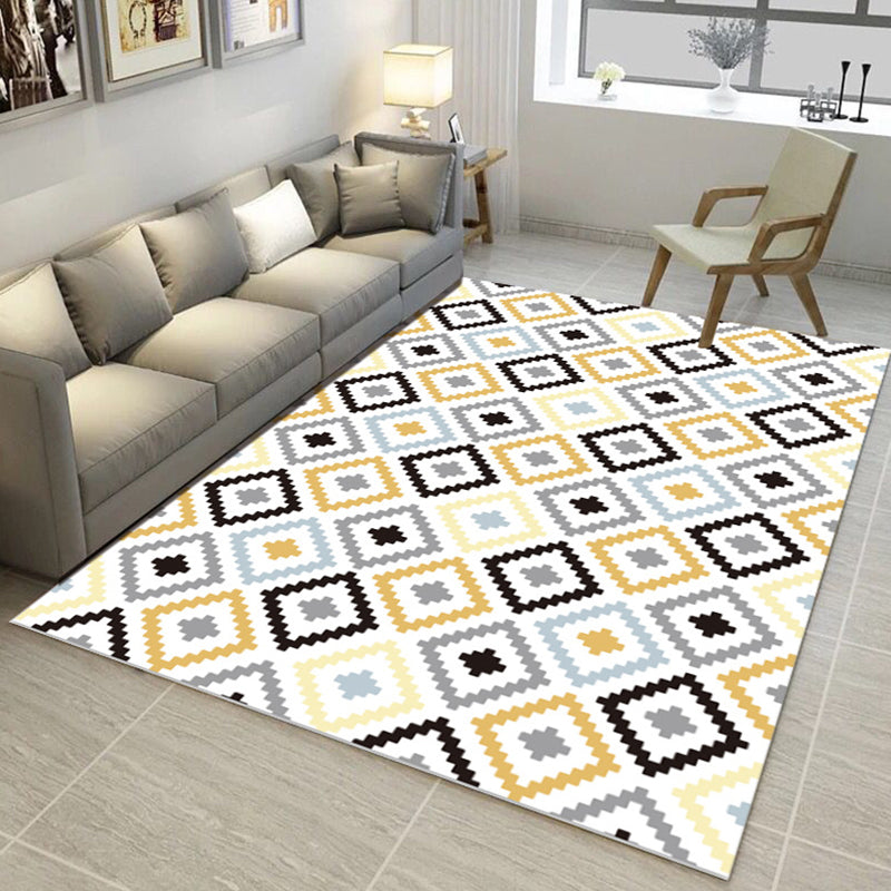 Environmental Modern Area Rug Multi Colored Geometrical Rug Pet Friendly Non-Slip Machine Washable Rug for Home Beige Clearhalo 'Area Rug' 'Modern' 'Rugs' Rug' 2199349