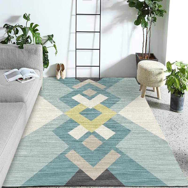 Pastel Colorblock Geometric Rug Multi-Color Nordic Carpet Polypropylene Pet Friendly Anti-Slip Backing Stain Resistant Rug for Room Clearhalo 'Area Rug' 'Modern' 'Rugs' Rug' 2199367