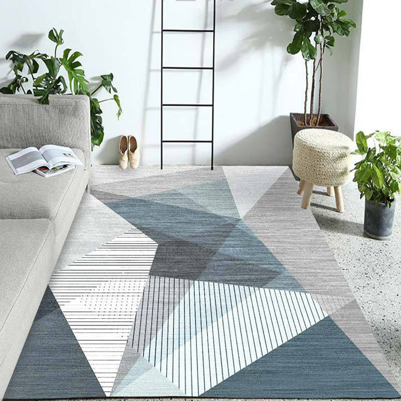 Pastel Colorblock Geometric Rug Multi-Color Nordic Carpet Polypropylene Pet Friendly Anti-Slip Backing Stain Resistant Rug for Room Clearhalo 'Area Rug' 'Modern' 'Rugs' Rug' 2199368