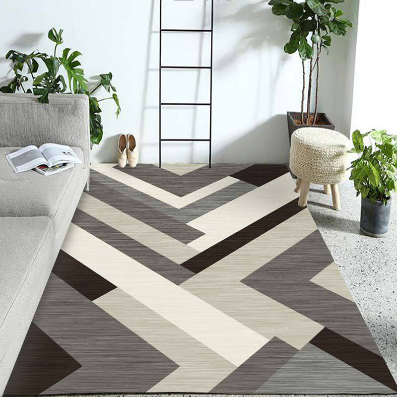 Pastel Colorblock Geometric Rug Multi-Color Nordic Carpet Polypropylene Pet Friendly Anti-Slip Backing Stain Resistant Rug for Room Clearhalo 'Area Rug' 'Modern' 'Rugs' Rug' 2199375